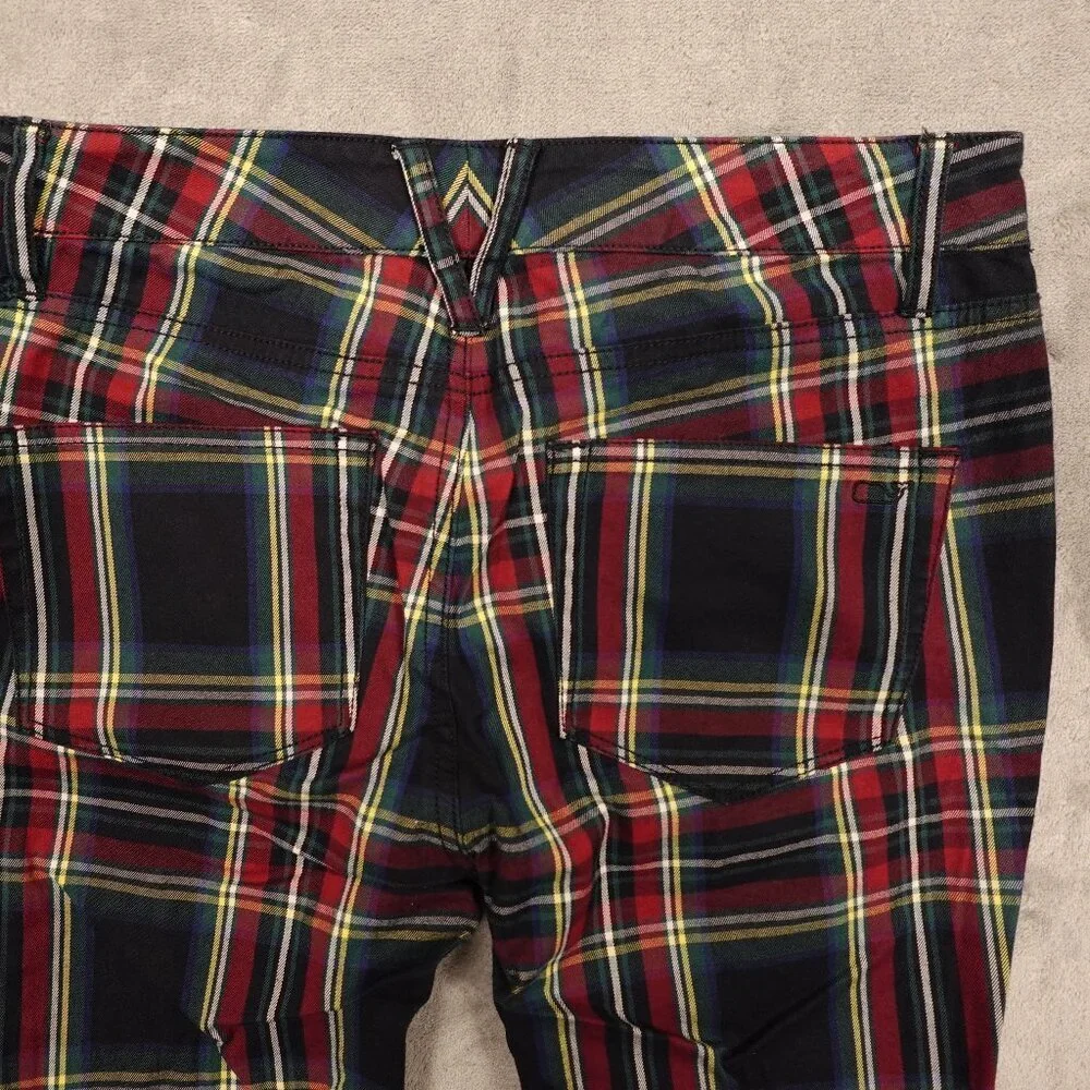 vineyard vines Jamie high‎ rise jolly plaid pants women's 0 multi-color